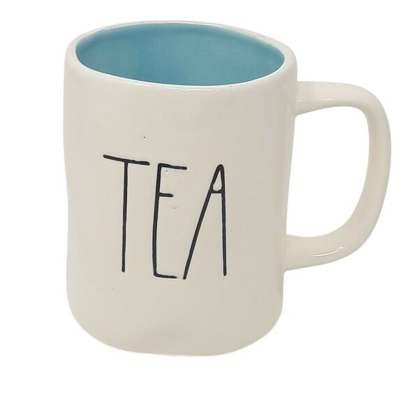 Rae Dunn Artisan Collection by Magenta Tea Mug "Tea" Blue Teal - Picture 1 of 3